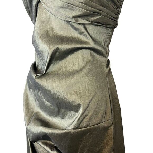 Cachet Womens Green Lined Babydoll Ruched Whimsigoth Sleeveless Party Dress 8 - Picture 9 of 16